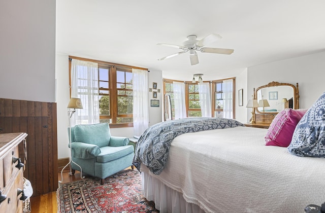 78 Seashore Ave, Portland, ME 04108 - bedroom with wood finished floors and a ceiling fan