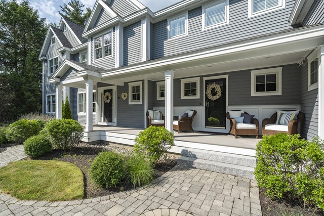 10 Paddock Way, Falmouth, ME 04105 - view of front of house featuring covered porch