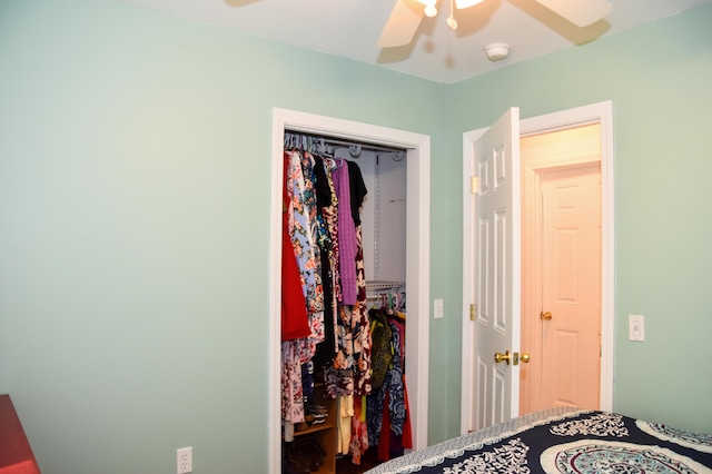 15 Good Heart Ln, Orrington, ME 04474 - bedroom with ceiling fan