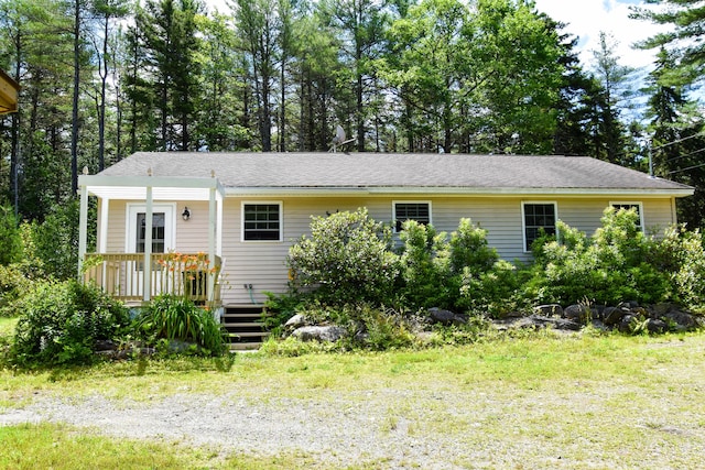 15 Good Heart Ln, Orrington, ME 04474 - view of front facade featuring a deck