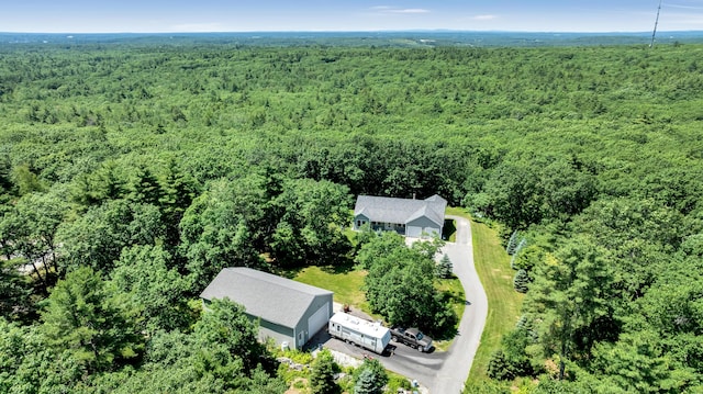 21 Cummings Way, Falmouth, ME 04105 - aerial view of property and surrounding area featuring a heavily wooded area
