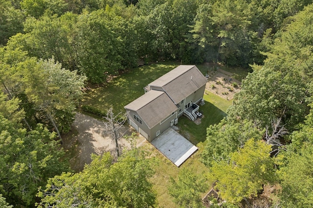 7 Dakota Ln, Dresden, ME 04342 - view from above of property featuring a heavily wooded area
