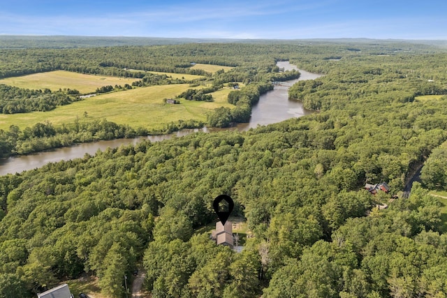 7 Dakota Ln, Dresden, ME 04342 - aerial view of a heavily wooded area