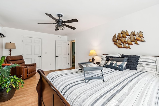 7 Dakota Ln, Dresden, ME 04342 - bedroom with light wood-style flooring and ceiling fan