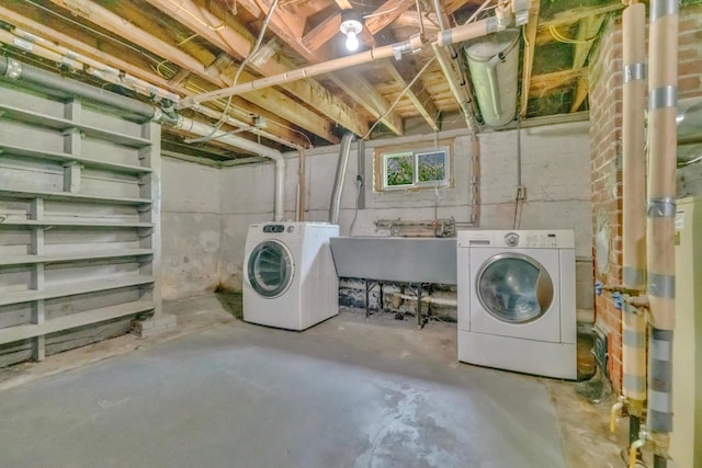 15 Snow Park, Bath, ME 04530 - unfinished basement featuring separate washer and dryer