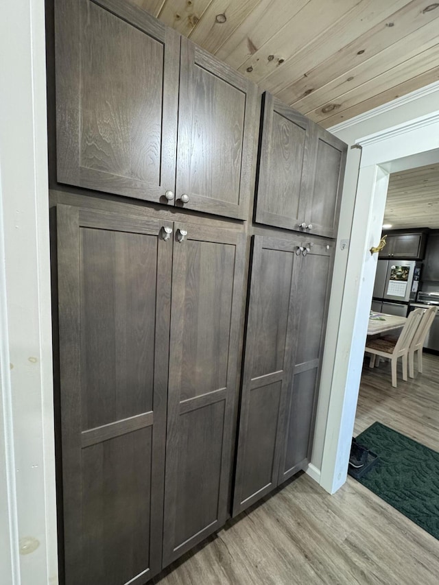 749 Main St, Madawaska, ME 04756 - detailed view of wood finished floors and wooden ceiling