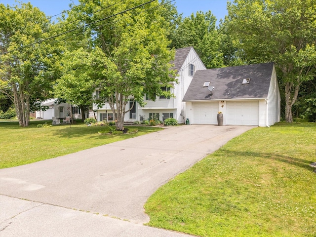 100 Starlight Dr, Brewer, ME 04412 - view of front facade with a front lawn, driveway, an attached garage, and a shingled roof