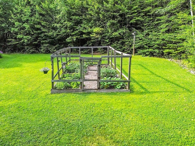 1 Castle View Ln, Belgrade, ME 04917 - view of green lawn featuring a vegetable garden
