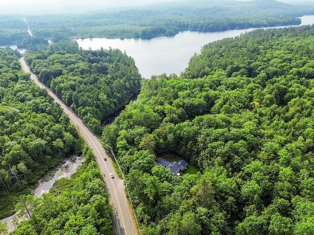 1 Castle View Ln, Belgrade, ME 04917 - bird's eye view of a heavily wooded area and a large body of water