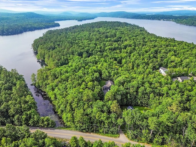 1 Castle View Ln, Belgrade, ME 04917 - aerial overview of property's location with a forest and a water and mountain view