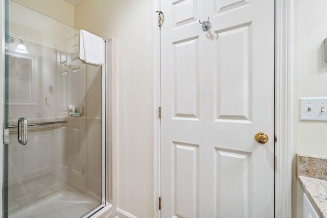 239 Sea Rd Unit 32, Kennebunk, ME 04043 - bathroom featuring a shower stall and vanity