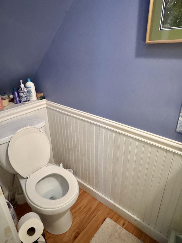 21 Wilson St, Eastport, ME 04631 - bathroom with a wainscoted wall and wood finished floors