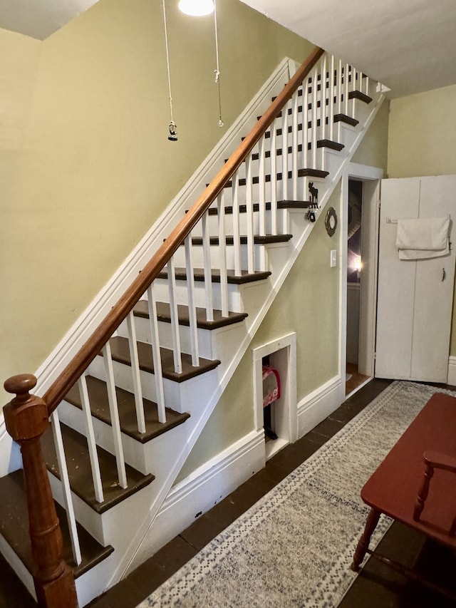 21 Wilson St, Eastport, ME 04631 - stairway with tile patterned flooring