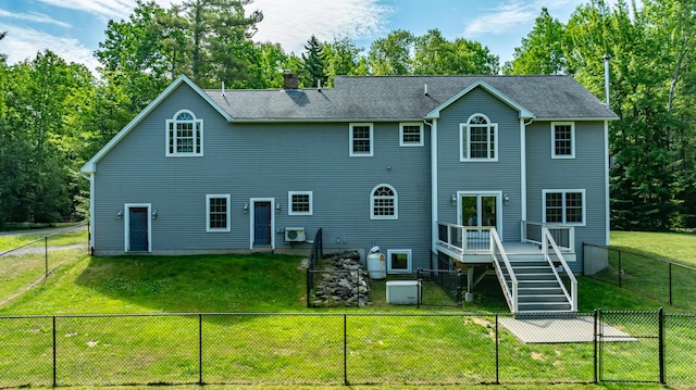 34 Perk Orock Landing Rd, Orono, ME 04473 - back of house featuring a gate, a wooden deck, and a fenced backyard