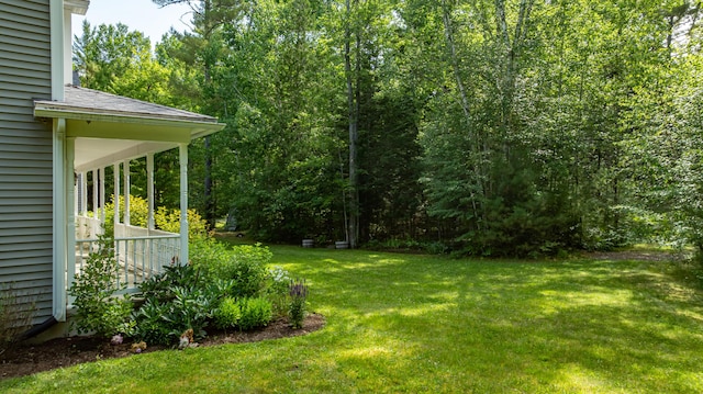 34 Perk Orock Landing Rd, Orono, ME 04473 - view of grassy yard featuring a wooded view