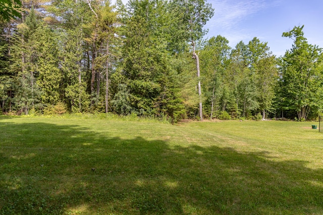 34 Perk Orock Landing Rd, Orono, ME 04473 - view of green lawn featuring a wooded view