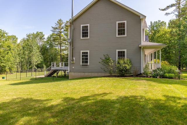 34 Perk Orock Landing Rd, Orono, ME 04473 - rear view of property with stairs