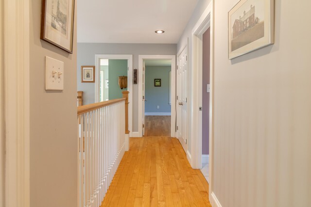 34 Perk Orock Landing Rd, Orono, ME 04473 - corridor featuring light wood-type flooring and recessed lighting