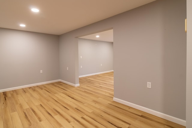 34 Perk Orock Landing Rd, Orono, ME 04473 - empty room with recessed lighting and light wood finished floors