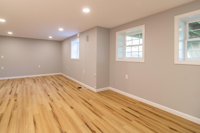 34 Perk Orock Landing Rd, Orono, ME 04473 - empty room with recessed lighting, light wood-type flooring, and plenty of natural light