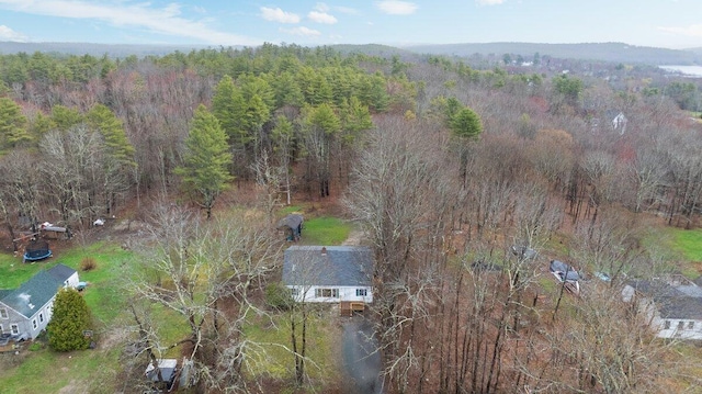 27 Bradford Rd, Wiscasset, ME 04578 - view from above of property with a forest