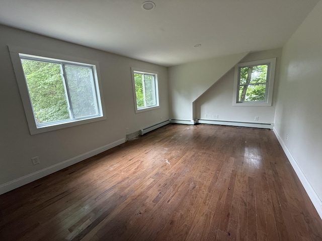 27 Bradford Rd, Wiscasset, ME 04578 - unfurnished room featuring hardwood / wood-style floors and a baseboard heating unit