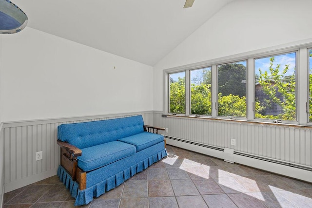 13 Community House Rd, Kennebunkport, ME 04046 - sunroom / solarium with a baseboard heating unit and vaulted ceiling