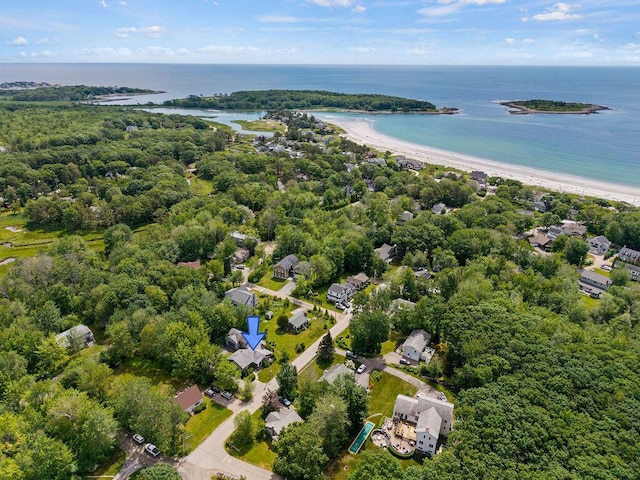 13 Community House Rd, Kennebunkport, ME 04046 - bird's eye view of waterfront with a beach