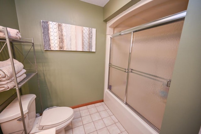 13 Evergreen Dr, Hampden, ME 04444 - full bath featuring enclosed tub / shower combo and tile patterned flooring