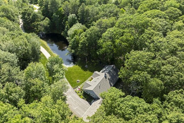 28 Evergreen Dr, Boothbay, ME 04537 - view of subject property featuring a large body of water and a heavily wooded area