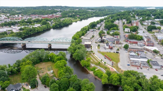 90 Newbury St, Auburn, ME 04210 - drone / aerial view of a large body of water and a notable bridge