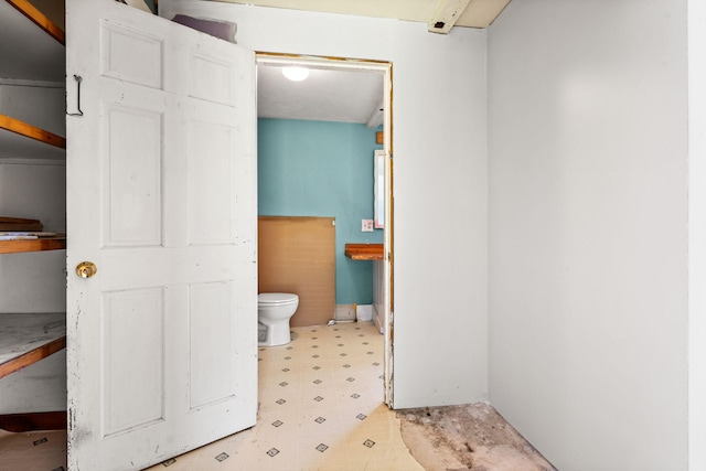 276 W St, Biddeford, ME 04005 - bathroom featuring tile patterned floors and toilet