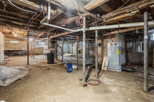 276 W St, Biddeford, ME 04005 - unfinished basement featuring electric water heater and electric panel