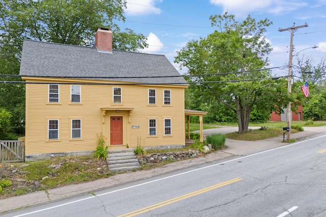 53 Saw Mill Hl, Berwick, ME 03901 - view of front of home with a chimney and a shingled roof