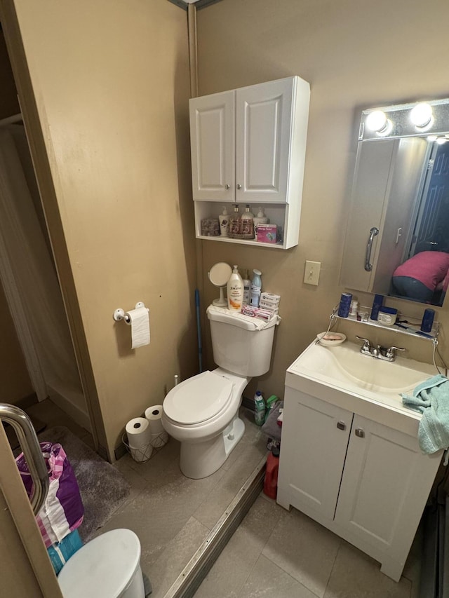 5 Park Ave, Newport, ME 04953 - bathroom with vanity and tile patterned flooring