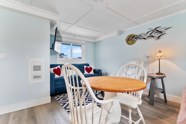 7 Bay Ave Unit 11, Old Orchard Beach, ME 04064 - dining area featuring light wood-type flooring and heating unit