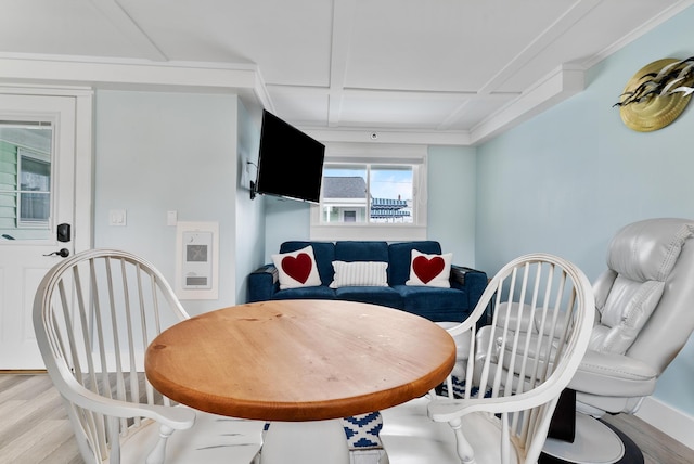 7 Bay Ave Unit 11, Old Orchard Beach, ME 04064 - dining area featuring wood finished floors and heating unit