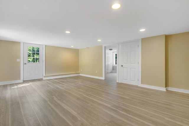 102 Mountain View Rd, Leeds, ME 04263 - spare room featuring light wood-style flooring and recessed lighting