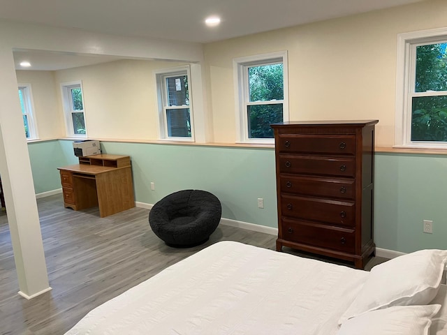 363 Oak Point Rd, Trenton, ME 04605 - bedroom featuring wood finished floors and recessed lighting