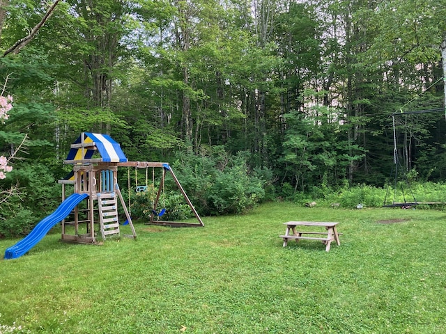 363 Oak Point Rd, Trenton, ME 04605 - view of playground with a lawn