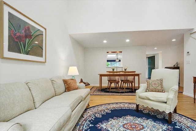 17 Beryl Loop Unit F65, Topsham, ME 04086 - living room with wood finished floors and recessed lighting