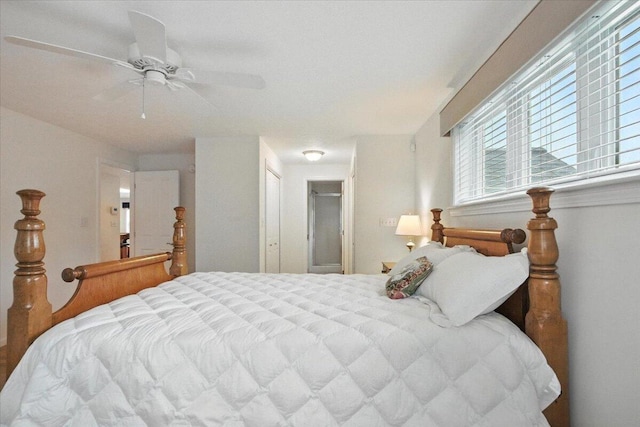 17 Beryl Loop Unit F65, Topsham, ME 04086 - bedroom with ceiling fan and a closet