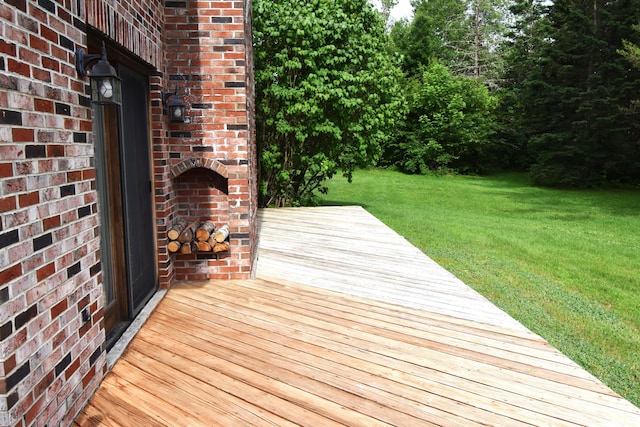 94 Blaisdell Rd, Newport, ME 04953 - wooden terrace featuring a lawn
