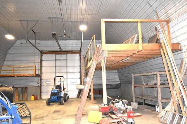94 Blaisdell Rd, Newport, ME 04953 - garage featuring metal wall and oil tank