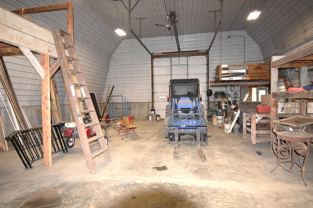 94 Blaisdell Rd, Newport, ME 04953 - garage with metal wall