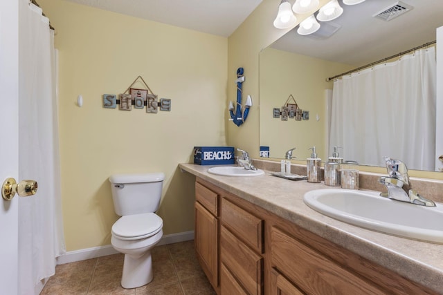 1313 Deer Run, Casco, ME 04015 - bathroom with double vanity and tile patterned floors