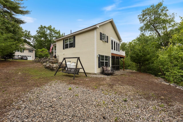 1313 Deer Run, Casco, ME 04015 - back of house with driveway
