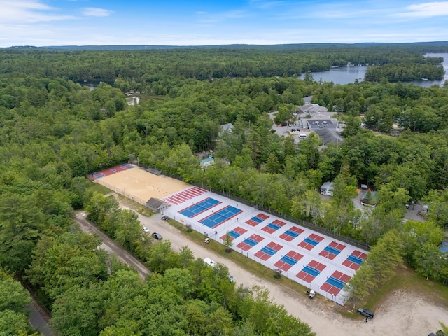 1313 Deer Run, Casco, ME 04015 - drone / aerial view of a forest and a large body of water