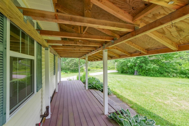 421 Cushing Rd, Cushing, ME 04563 - wooden deck featuring a yard
