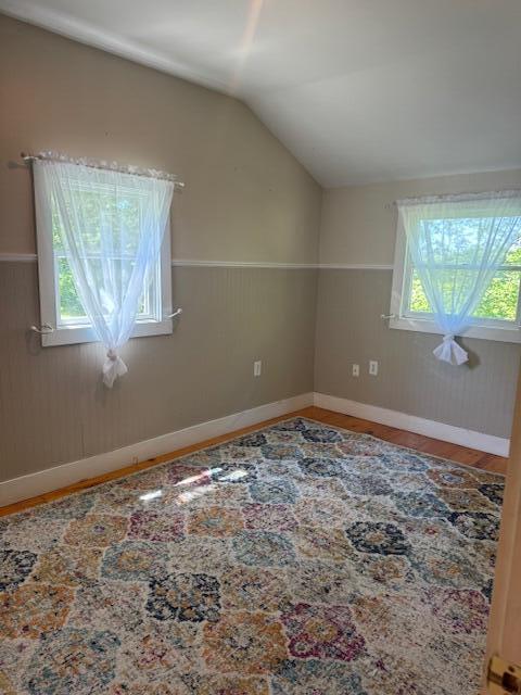 27 Dodge Rd, Edgecomb, ME 04556 - additional living space with wood finished floors and lofted ceiling